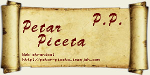 Petar Pičeta vizit kartica